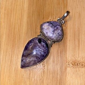 Russian Charoite Handmade
925 Sterling Silver Pendant
